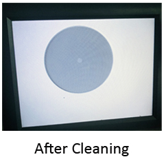 Fiber optic cleaner after cleaning